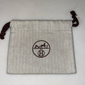 Authentic Hermes Jewelry Dust Bag